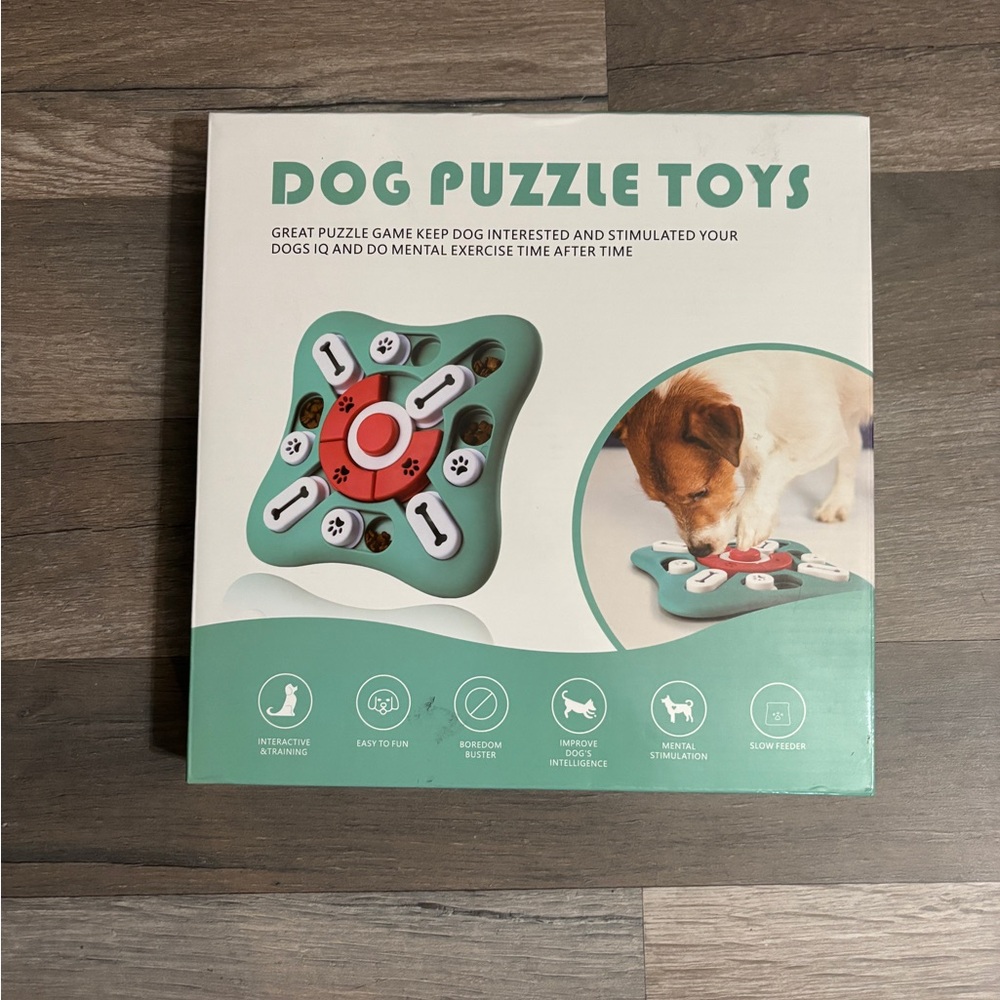 Challenging Dog Puzzle Toy - Teal